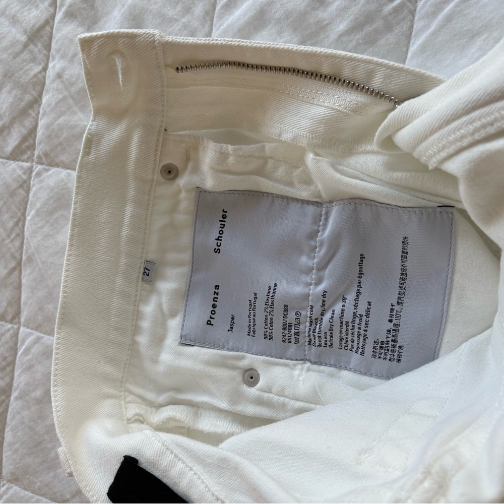 Proenza Schouler White High Rise Jeans size 27